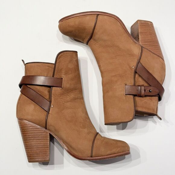 Rag & Bone Women’s Kinsey Brown Nubuck Leather Victorian Ankle Bootie Size 8.5 - Picture 11 of 16